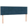 vidaXL Posteľný rám boxsping s matracom tmavomodrý 140x210 cm zamat