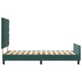 vidaXL Posteľ s pružinovým rámom Tmavozelená 90 x 190 cm Zamat