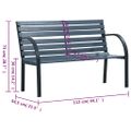 vidaXL Záhradná lavica šedá 112 cm masívna jedľa