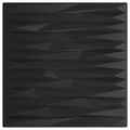vidaXL Nástenné panely 48 ks 50 x 50 cm Čierny Kameň XPS Pena