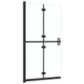 vidaXL Skladacia sprchová zástena priehľadné ESG sklo 90x190 cm