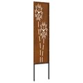 vidaXL Záhradná clona na súkromie Rezací Hrdzavý 32 x 140 cm