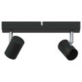 vidaXL Stropné bodové svetlo so bodmi Čierna 26 x 6,5 x 11,5 cm Kov