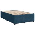 vidaXL Posteľný rám boxsping s matracom tmavomodrý 120x200 cm zamat