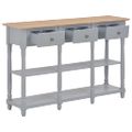 vidaXL Konzolový stolík sivý 120x30x76 cm MDF