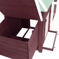 vidaXL Kurín pre hydinu s hniezdom, mokka 190x72x102 cm, jedľový masív