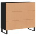 vidaXL Komoda čierna 90x34x80 cm kompozitné drevo