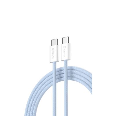 Kábel Devia Smart EC325 PD USB-C - USB-C 1,0 m 60W 3A modrý