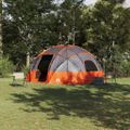 vidaXL Dómový stan so strechou Šedá a oranžová 475 x 475 x 235 cm taft