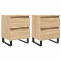 vidaXL Nočné stolíky 2 ks dub sonoma 40x35x50 cm kompozitné drevo