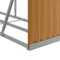 vidaXL Držiak na polená drevený vzhľad 300x45x100 cm pozinkovaná oceľ