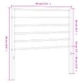 vidaXL Kovové náhradné čelo postele biele 90 cm