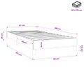 vidaXL Posteľný rám s boxspringom bledosivý 90x190 cm látka