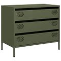 vidaXL Komoda olivovozelená 68x39x58,5 cm oceľ valcovaná za studena