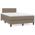 vidaXL Boxspring posteľ s matracom sivohnedý 120x200 cm látka
