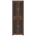 vidaXL Highboard FLORIN 60 x 35 x 182 cm Hnedý dub Kompozitné drevo