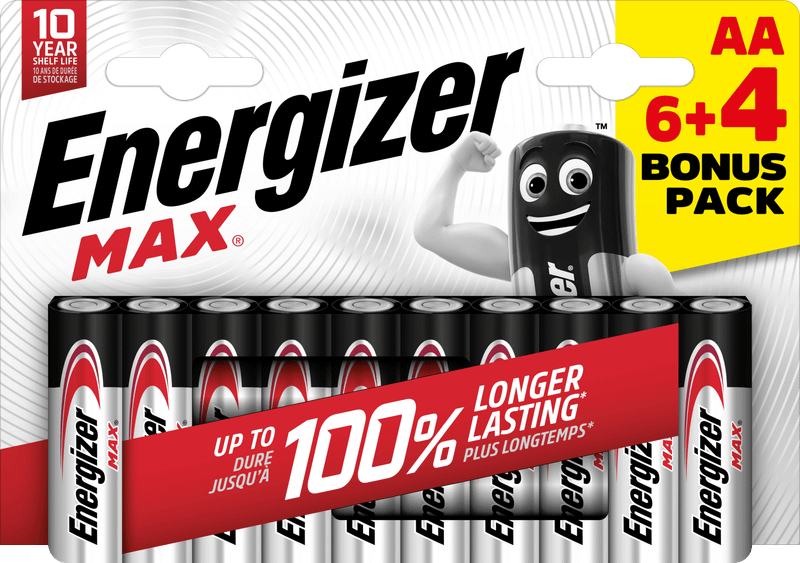 Energizer Max AA alkalické batérie 10ks (6+4) E303328600