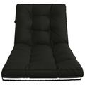vidaXL Vankúš na ležadlo VIANEN 100% polyester Čierna 200 x 90 x 8 cm