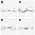 vidaXL Záhradná súprava gaučov 7 ks Prírodná