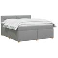 vidaXL Posteľ boxspring s matracom Svetlosivá 140 x 190 cm Látka