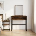 vidaXL Toaletný stolík Dymový dub 81 x 40 x 131 cm Kompozitné drevo