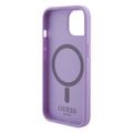 Puzdro Guess pre iPhone 15 6,1" GUHMP15SPSAHMCU fialový tvrdý obal Saffiano MagSafe