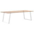 vidaXL Nohy k jedálenskému stolu v tvare U, 2 ks, biele, 100 x (72-73) cm, oceľové