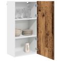 vidaXL Závesná skrinka Staré drevo a biela 50 x 31 x 100 cm
