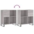 vidaXL Skrinka na platne sivá sonoma 84,5x38x48 cm kompozitné drevo