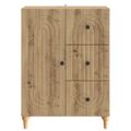 vidaXL Servírovacia skriňa Dub artisan 66 x 34,5 x 90 cm