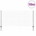 vidaXL Euro oplotenie s pilierom 10 x 1,2 m PVC potiahnutá oceľ Sivá