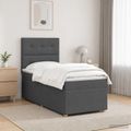 vidaXL Posteľ boxspring s matracom Tmavosivá 80 x 200 cm Látka