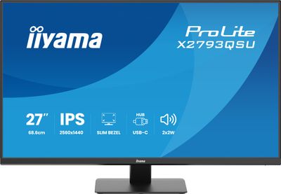 iiyama ProLite/X2793QSU-B1/27''/IPS/QHD/75Hz/1ms/Čierna/3R
