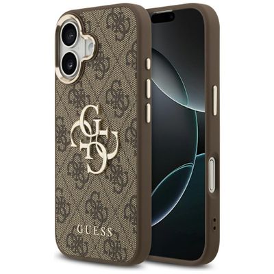 Puzdro Guess pre iPhone 17 HC 4G PU s veľkým klasickým logom 4G GD hnedé