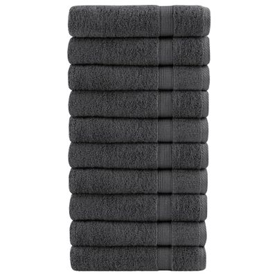 vidaXL Prémiové osušky SOLUND 10 ks antracit 100x150 cm 600 g/m2
