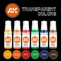 AK Interactive - Transparent Colors Set (6 farieb)