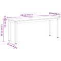 vidaXL lavička Biela 110 x 35 x 45 cm Masívne borovicové drevo