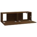 vidaXL Nástenné TV stolíky 2ks hnedý dub 100x30x30cm spracované drevo