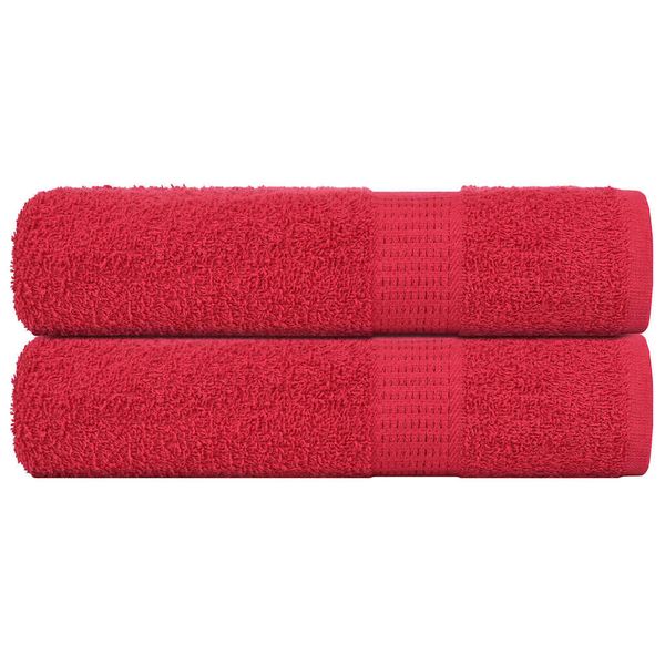 vidaXL Sprchové uteráky FROGN 2 ks červené 70x140 cm 360 g/m²
