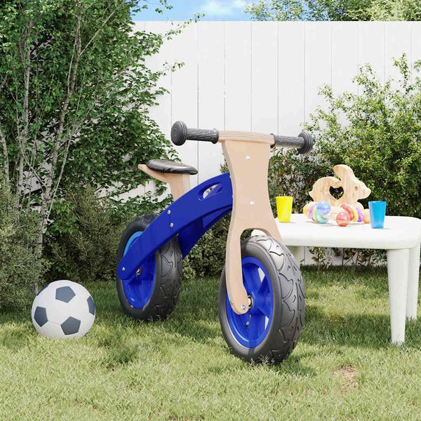 vidaXL Balančný bicykel pre deti s nafukovacími pneumatikami modrý