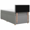 vidaXL Posteľ boxspring s matracom Svetlosivá 80 x 200 cm Látka