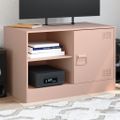 vidaXL TV skrinka ružová 67x39x44 cm oceľ