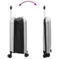 vidaXL Kufor so zámkom Strieborná 34 x 23 x 55.5 cm ABS plast