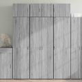 vidaXL Vysoká skrinka sivá sonoma 70x42,5x185 cm kompozitné drevo