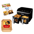 TESLA AirCook DualHeat QD464 XXL - multifunkčná duálna digitálna horúcovzdušná fritéza - s kozmetickou chybou