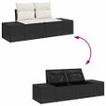 vidaXL Súprava záhradných pohoviek 12 ks 11-Počet miest Čierna