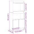 vidaXL Vysoká skrinka dub artisian 63x33x140 cm kompozitné drevo