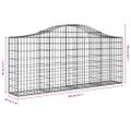 vidaXL Oblúkový gabionový kôš 200x30x80/100 cm pozinkované železo