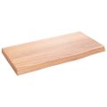 vidaXL Nástenná polica bledohnedá 40x20x2 cm ošetrený dubový masív