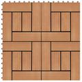 vidaXL Dlažba na terasu 22 ks Tík 30 x 30 cm WPC